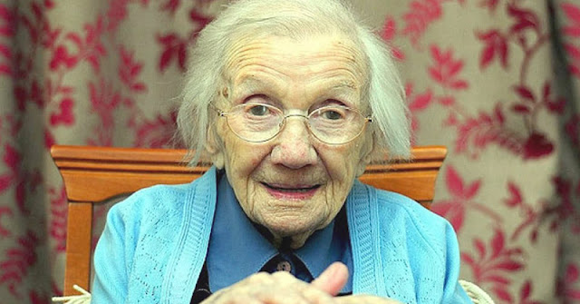 A 109-year-old woman claimed that the key to living a long life is to avoid men.