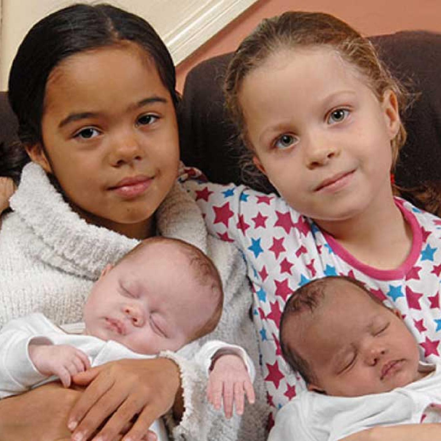 ‘It’s incredible,’ says family after beating million-to-one odds with second pair of twins with varied skin hues.