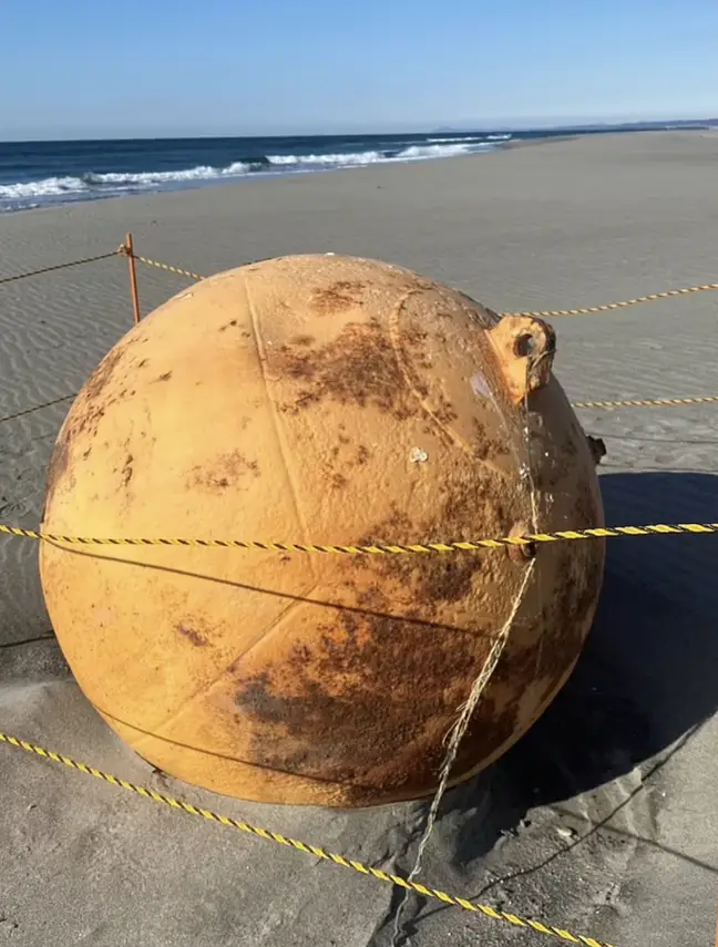 The mysterious enormous sphere that washed up on a Japanese beach has been recognized.