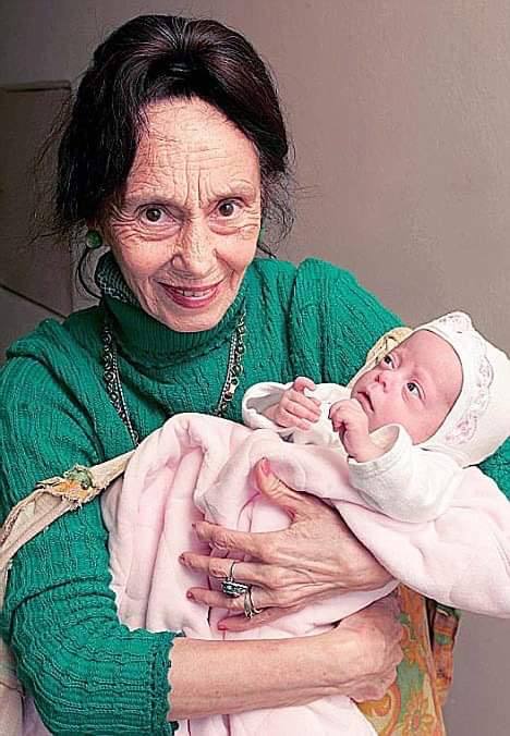 Since giving birth at the age of 66, a mother has faced social stigma.