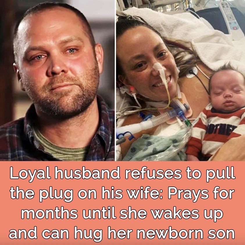 Father refuses to remove his wife from life support, prays for two months before she awakens, and cuddles his newborn son