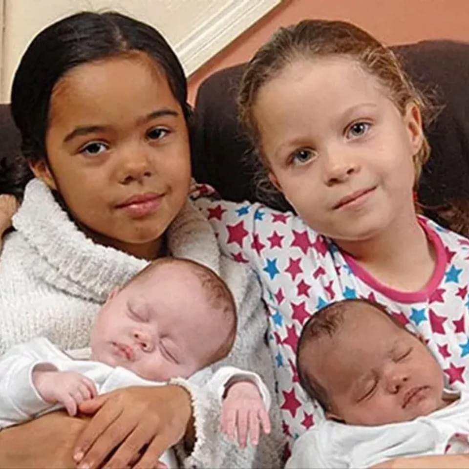 Seven years later, a family blessed with unusual black-and-white twins receives the same blessing.