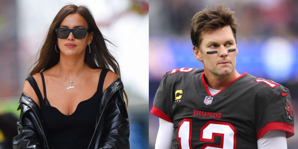 Tom Brady was seen flirting with Irina Shayk after spending the night at a house in Los Angeles..