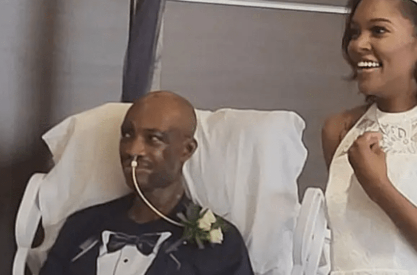 After the groom suffered a terrible accident soon before their wedding, the couple was married in a hospital burns unit.