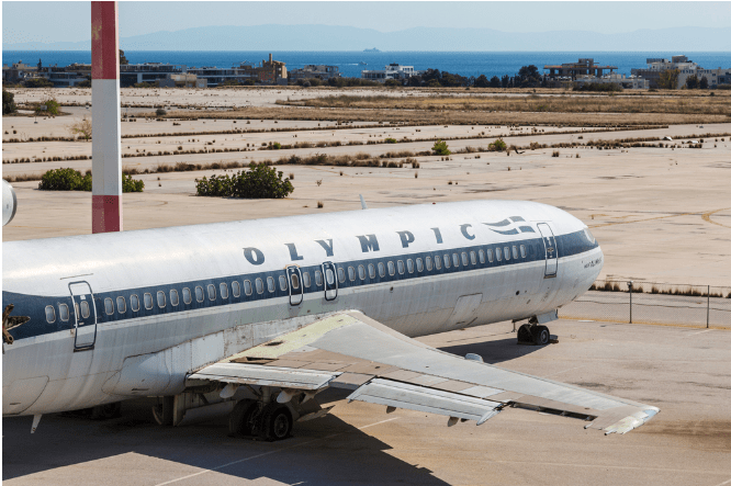 This Olympic Airways aircraft was transformed into a lovely house.