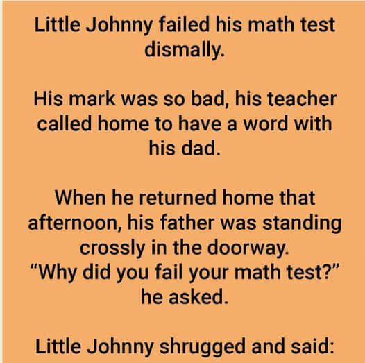 A Funny Math Excuse